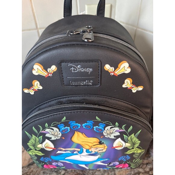 Loungefly Disney Alice In Wonderland Garden Fall Mini Backpack NEW main image 4